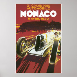 2:a storpriset Monaco Vintage resor Poster
