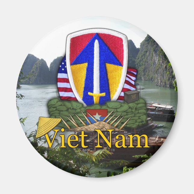 2:a styrplåster i fält, Vietnam krig, vets Magnet (Framsidan)