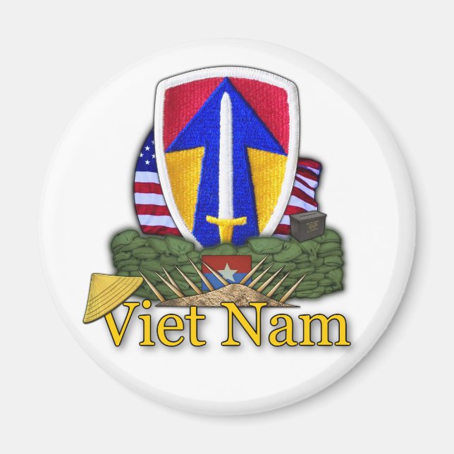 2:a styrplåster i fält, Vietnam krig, vets Magnet (Framsidan)