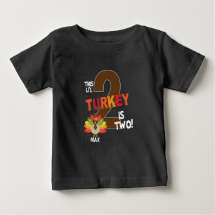 2:a thanksgivingen födelsedagsfest li l turkey är t shirt