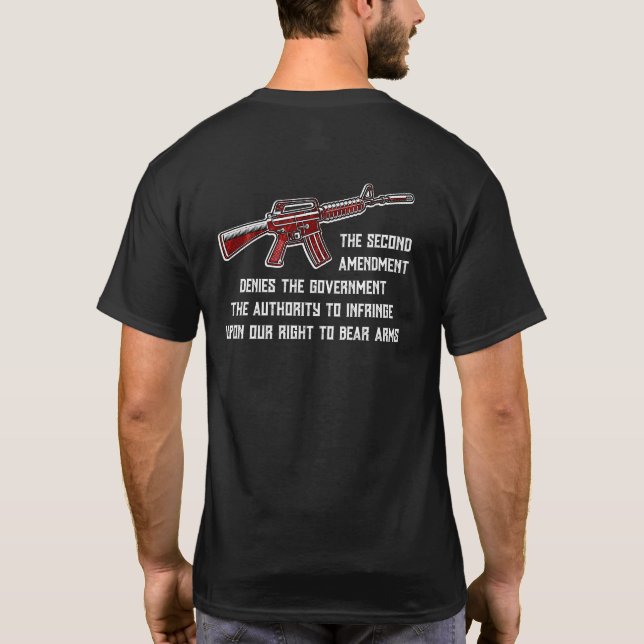 2:a tillägget vapenrättigheter t shirt (Baksida)