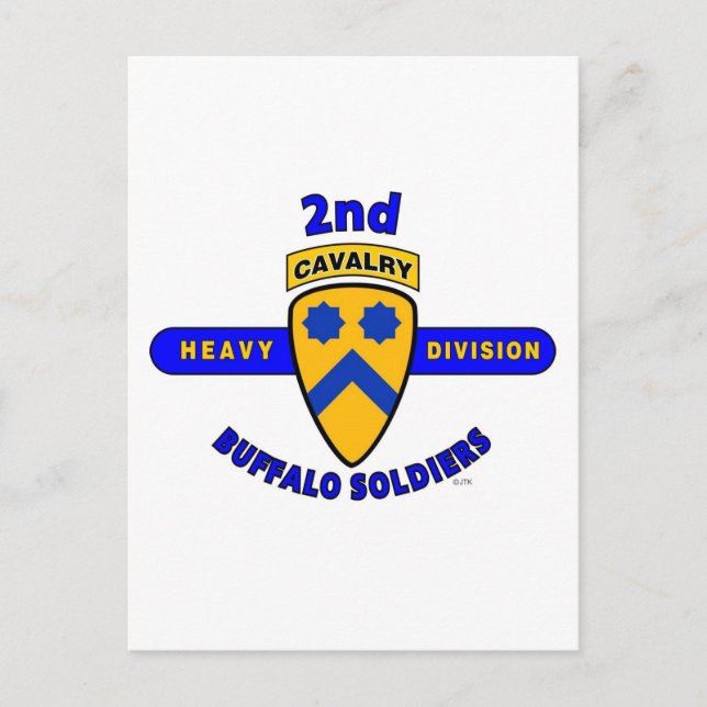 2:A TUNGA KVAVALRY-DELEN "BUFFALO SOLDIERS" VYKORT (Framsida)