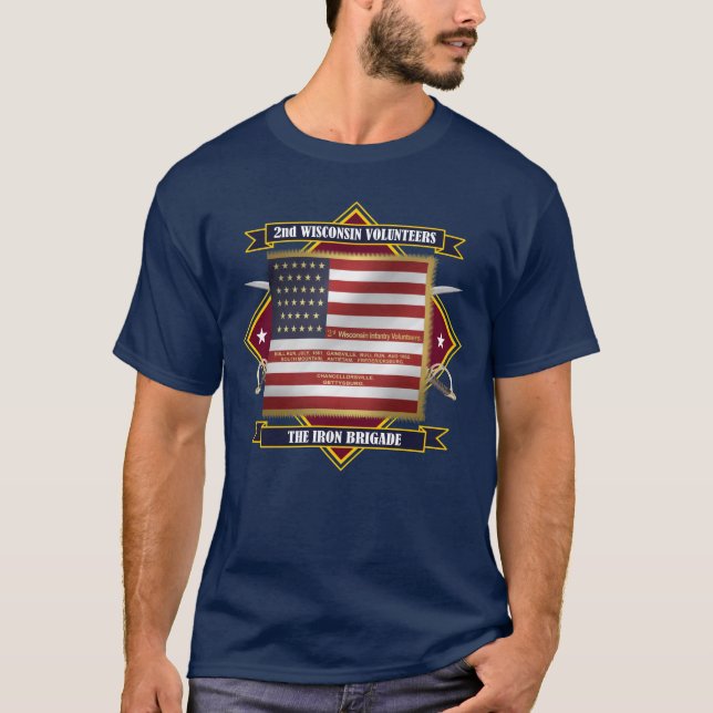 2:a Wisconsin Volunteer Infantry T Shirt (Framsida)