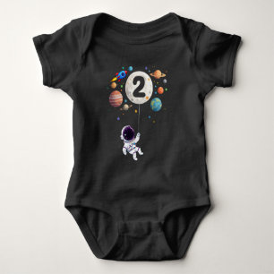 2 Åldersdagsplanet Astronaut 2:a födelsedagen T Shirt