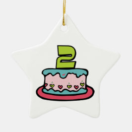 2 Ålderskaka Julgransprydnad Keramik