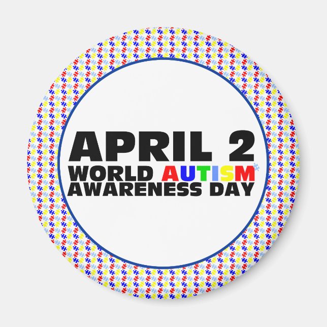 2 april, Världsdagen för autism Magnet (Framsidan)