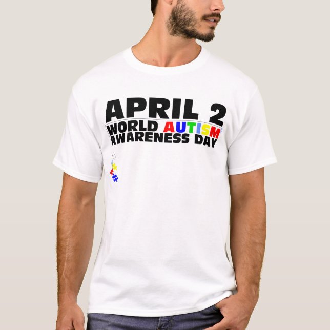 2 april, Världsdagen för autism T-shirt (Framsida)
