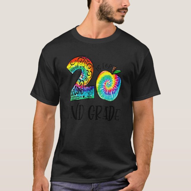 2 är för Klass Tie Dye Student-lärare tillbaka til T Shirt (Framsida)
