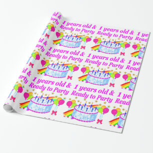 2 ÅR GAMLA OCH REDO TILL PARTY BIRTHDAGIRL PRESENTPAPPER