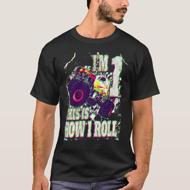 2 år gammal monster Lastbil-födelsedag T Shirt (Framsida)