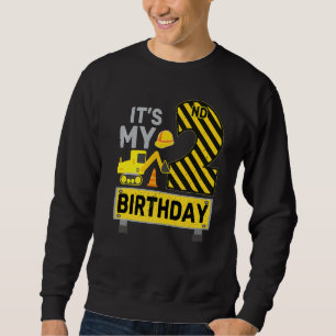 2 år gammal pojke Det är min andra födelsedagsbygg Lång Ärmad Tröja