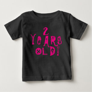 2 år gammal söt baby-skjorta neon-skalle sten rosa tröja