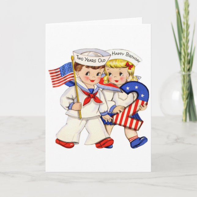 2 år gammalt födelsedagskort kort (Framsida)