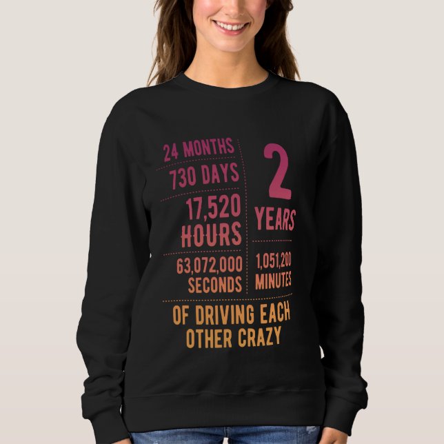 2 år Gift med andra Bröllop-årsdagen T Shirt (Framsida)