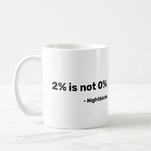 2 % är inte 0 % Mugg 2 % nattfödsel