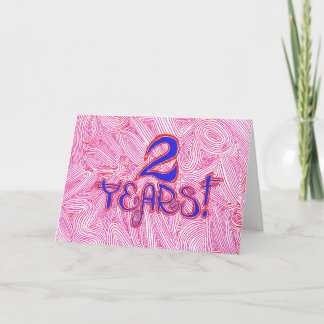 2 år nykterhetfödelsedag-/årsdagkort kort