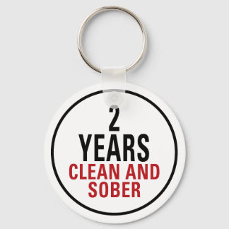 2 år Ren och sober Nyckelring