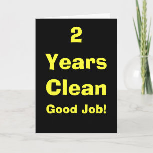 2 år rent bra jobb! kort