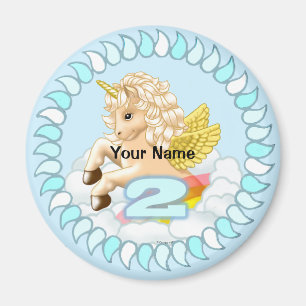 2-årig Birthday Unicorn magnet