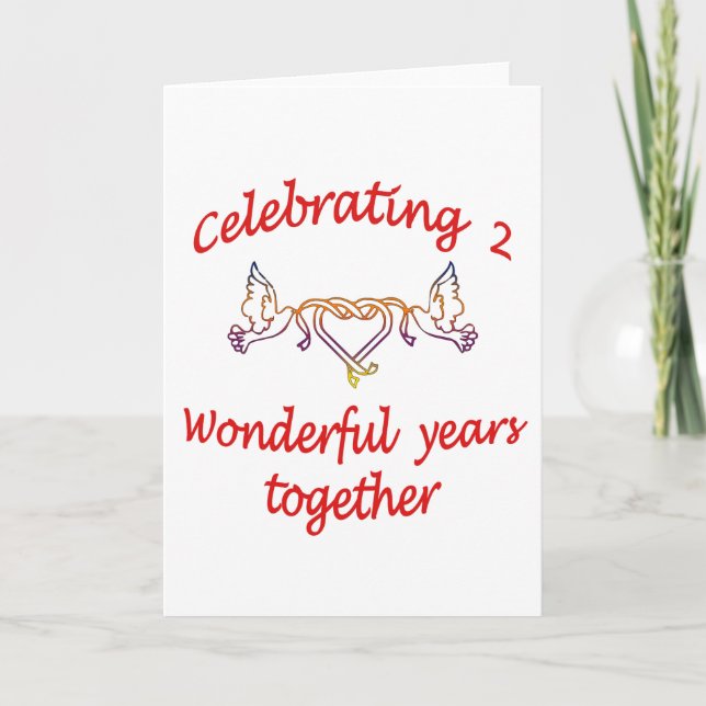 2-ÅRIG JUBILEUM KORT (Framsida)