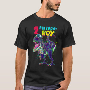 2 års ålder Dinosaur Birthday 2 T Rex Dino Shirt