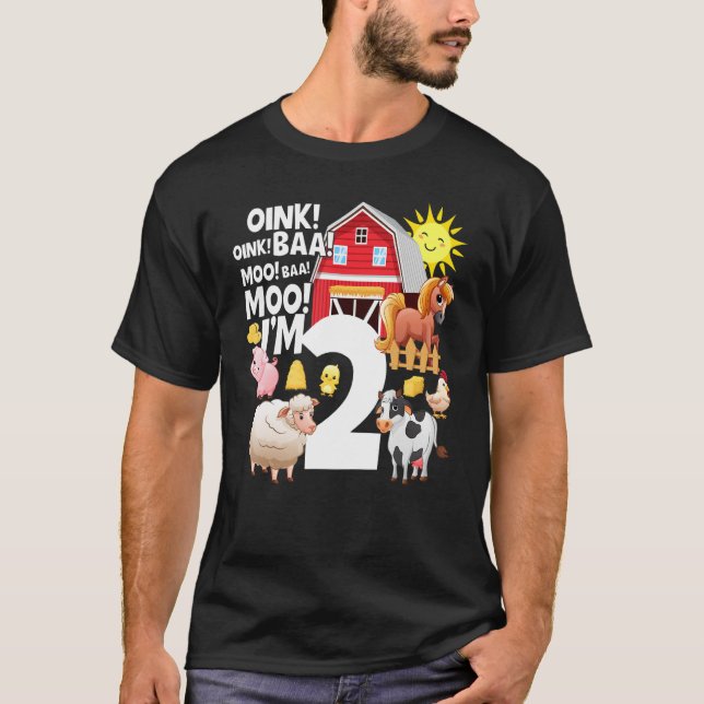 2 års ålder: odlare 2: a jordbrukstema: andra föde t shirt (Framsida)