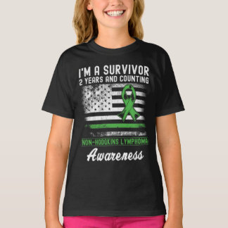 2 års cancerfri non- Hodgkins lymphoma Survivor T Shirt