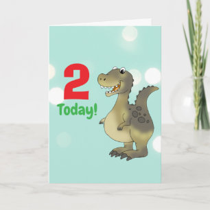 2-års dinosaur födelsedag - 2:a födelsedagen Dino Kort