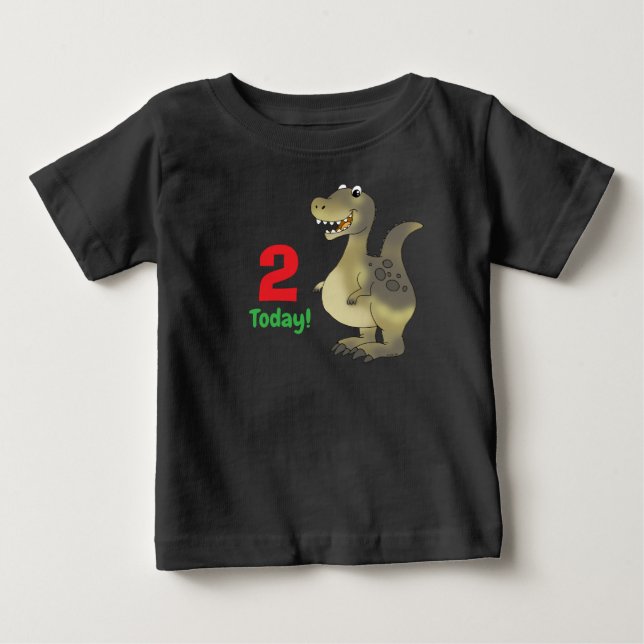 2-års dinosaur födelsedag - 2:a födelsedagen Dino T Shirt (Framsida)