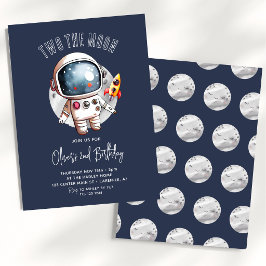 2-års födelsedag för To The Moon Inbjudningar