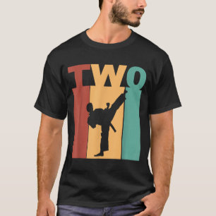 2-års födelsedag Karate Taekwondo tema 2 år gammal T Shirt