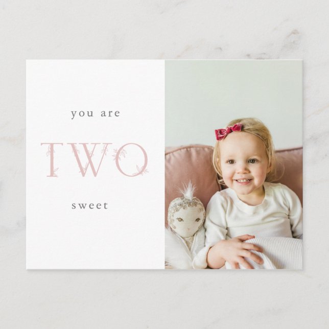 2-års födelsedag tack postkort vykort (Framsida)