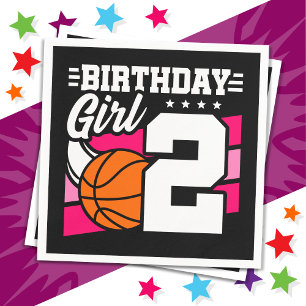 2 års gammal basketboll Party 2:a födelsedag Pappersservett