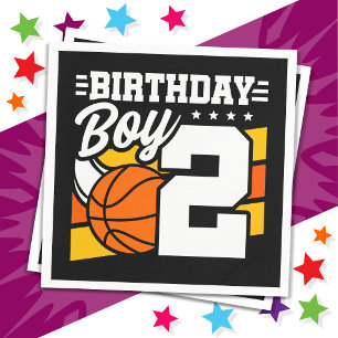 2 års gammal basketboll Party, tema 2:a födelsedag Pappersservett