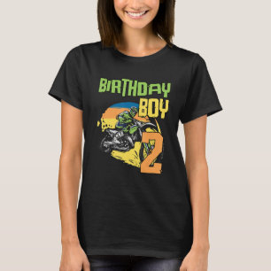 2 års gammal Dirt Bike Födelsedagsfest Motocross M T Shirt