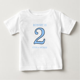 2 års gammal födelsedagspojke för Coola för Ord Tee