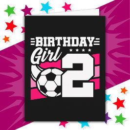 2 års gammal fotboll Party 2:a födelsedag Kort