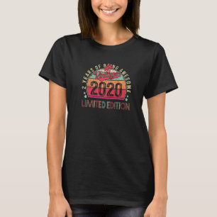2 års gammal Vintage 2020 2nd Birthday Boy Girl Ki T Shirt