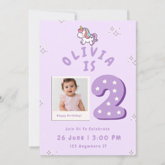 2-års inbjudan för babyflicka