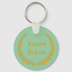2 års Sober Keychain för tillgodoräknande Nyckelring