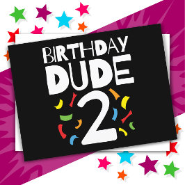 2-årsdag 2-årig pojke fest födelsedags kille 2 vykort