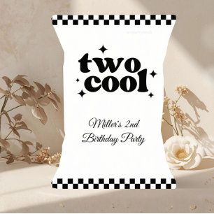 2-årsfirande Två Coola Snack Chip Tüte Party Favor