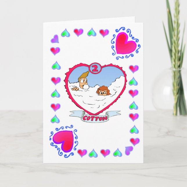 2-årsjubileum Bomull Kort (Framsida)