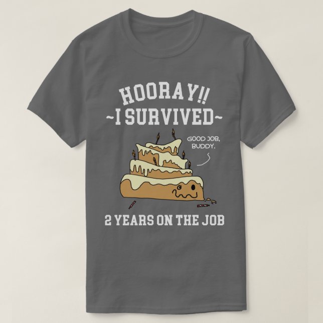 2-årsjubileum för anställd t shirt (Design framsida)