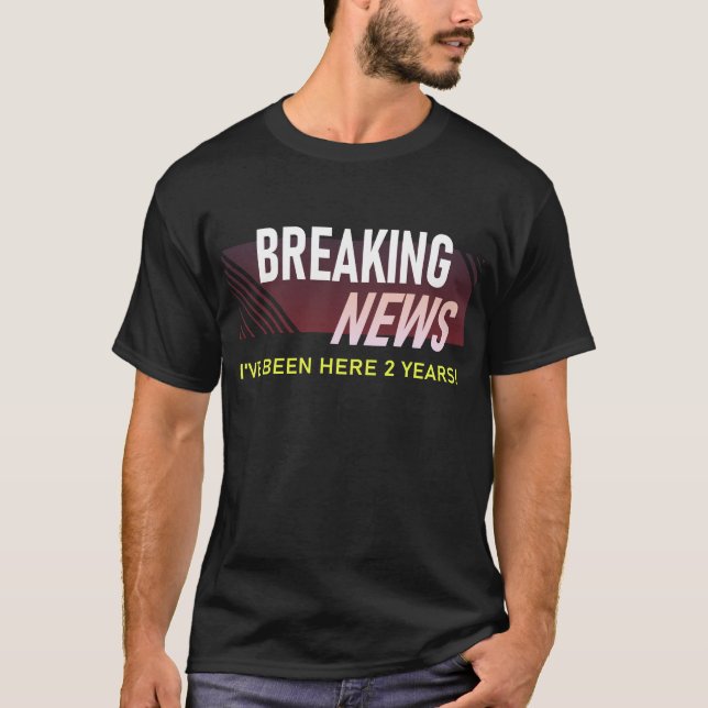 2-årsjubileum för anställd uppskattning t shirt (Framsida)