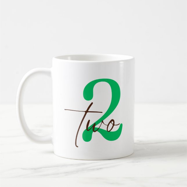 2-årsjubileum med personalisering  kaffemugg (Vänster)