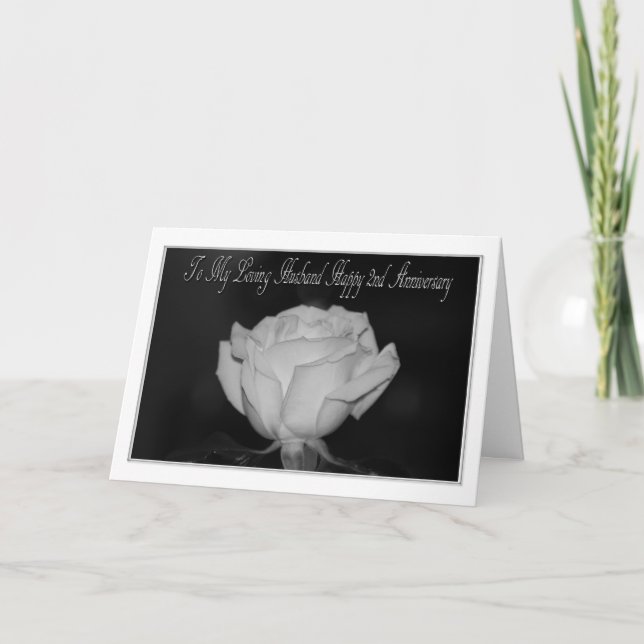 2-årsjubileum till make kort (Framsida)