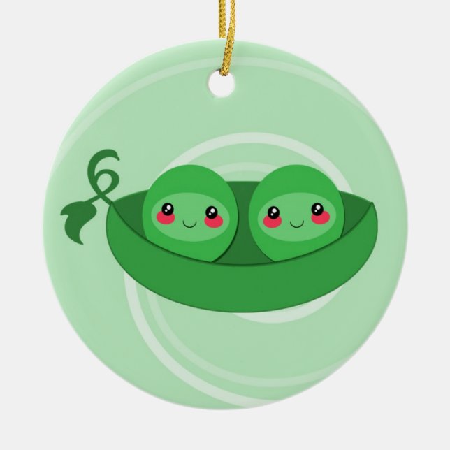 2 ÄRTER i en BALKONGVÄXTLÅDA - ornament (Framsidan)