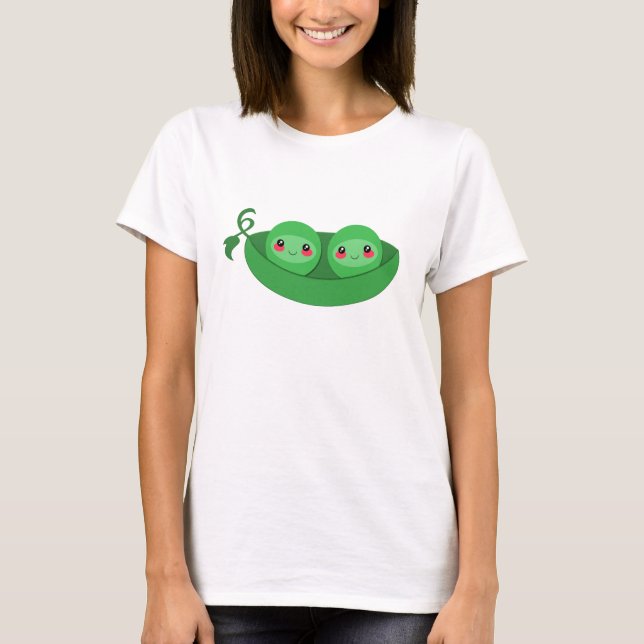 2 ÄRTOR i en BALK - t-shirt (Framsida)