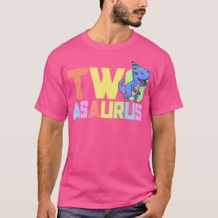 2-Asaurus 2 år gammal dosinosaur Födelsedagsfest 2 T Shirt